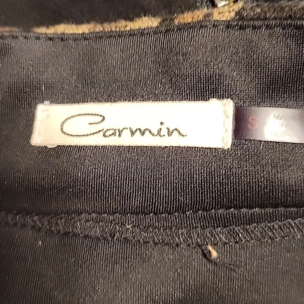 Carmin black leopard accent zip up jacket - Picture 6 of 8
